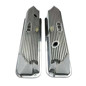Ford FE Tall 482 Number Logo Valve Covers - Polished