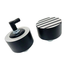 Load image into Gallery viewer, Diecast Aluminum Wide Fin Valve Cover Breather &amp; PCV Valve - Black