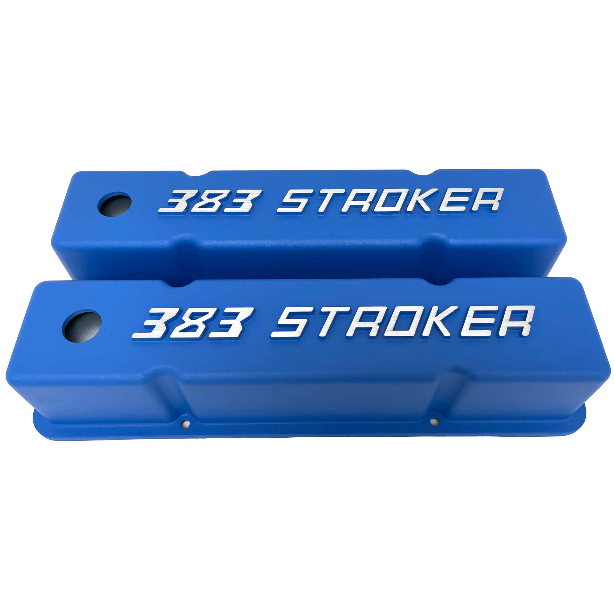 383 STROKER Raised Letter Tall Valve Covers - Blue – Ansen USA