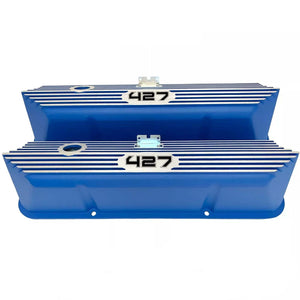 Ford FE Tall 427 Number Logo Valve Covers - Blue