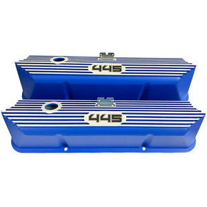 Ford FE Tall 445 Number Logo Valve Covers - Blue
