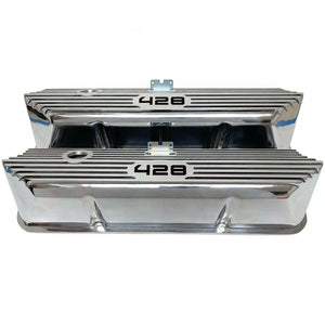 Ford FE Tall 428 Number Logo Valve Covers - Polished