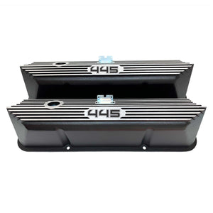 Ford FE Tall 445 Number Logo Valve Covers - Black