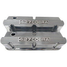 Load image into Gallery viewer, Small Block Pentroof 427 Cobra Deep Logo Tall Valve Covers - Polished
