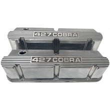 Load image into Gallery viewer, Small Block Pentroof 427 Cobra Deep Logo Tall Valve Covers - Polished
