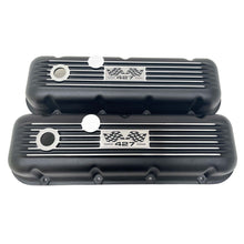 Load image into Gallery viewer, 427 Big Block Chevy Finned Valve Covers &amp; 14&quot; Air Cleaner Kit - Black