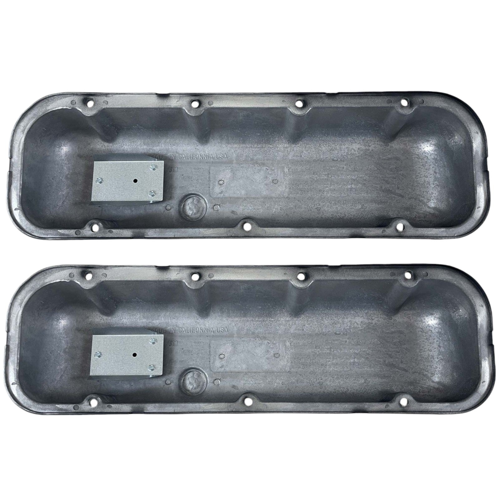 thumbnail image 2 of Speedmaster BBC 454 Tall Finned Aluminum Valve Covers – Black W/ Hole 2 of 4