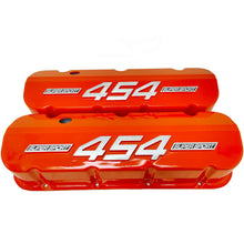 Load image into Gallery viewer, Chevy 454 - RAISED LOGO - Big Block Valve Covers Tall (SUPER SPORT)- Orange