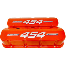 Load image into Gallery viewer, Chevy 454 - RAISED LOGO - Big Block Valve Covers Tall (SUPER SPORT)- Orange