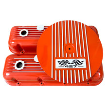 Load image into Gallery viewer, Big Block Chevy 427 Valve Covers, Flag Logo &amp; 14&quot; Air Cleaner - Orange