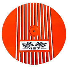Load image into Gallery viewer, Big Block Chevy 427 Flag Logo Valve Covers &amp; 14&quot; Air Cleaner - Orange