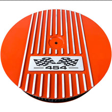 Load image into Gallery viewer, Big Block Chevy 454 Valve Covers, Flag Logo &amp; 13&quot; Air Cleaner - Orange