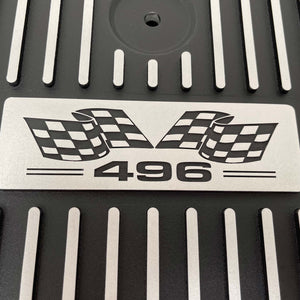 Big Block Chevy 496 Flag Logo Valve Covers & 14" Air Cleaner - Black