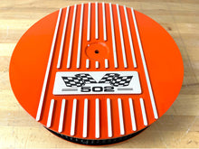 Load image into Gallery viewer, Big Block Chevy 502 Flag Logo - 14&quot; Round Air Cleaner Kit - Orange