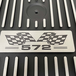 Big Block Chevy 572 Flag Logo Valve Covers & 14" Air Cleaner - Black