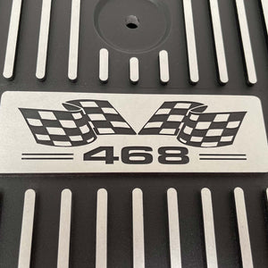 Big Block Chevy 468 Flag Logo 14" Air Cleaner Kit - Black