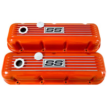 Load image into Gallery viewer, Big Block Chevy SS Block Logo Valve Covers - Orange