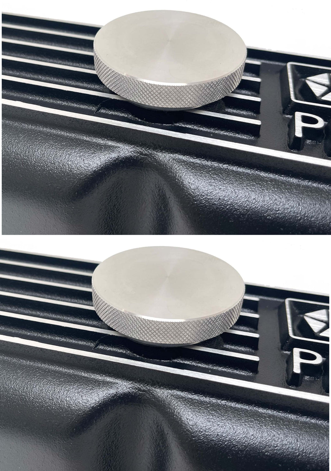 Mopar Twist In Oil Caps - Pair - Billet Aluminum