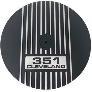 Ford 351 Cleveland (Black Logo) - 13" Round Air Cleaner Kit - Black