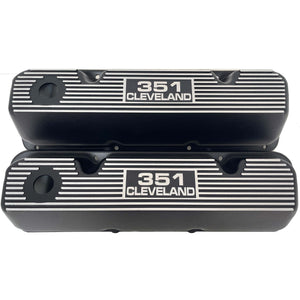 Ford 351 Cleveland Valve Covers - Style 2 - Black