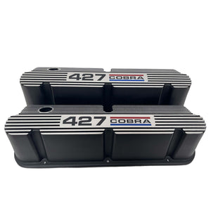 Ford Small Block Pentroof 427 Cobra Valve Covers - Tri-Color 1 - Black
