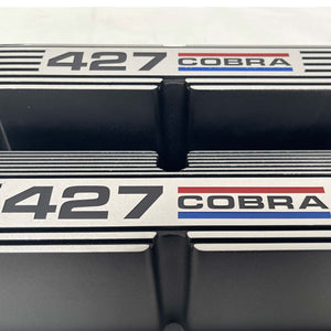 Ford Small Block Pentroof 427 Cobra Valve Covers - Tri-Color 1 - Black