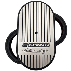 CS Shelby 15" Finned Billet Top Air Cleaner Kit - Black