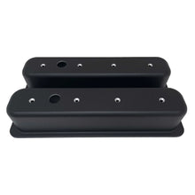 Load image into Gallery viewer, Small Block Chevy Center Bolt Valve Covers - Billet Top - Black