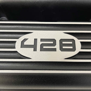 Ford FE 428 Short Finned Valve Covers - Black