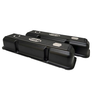 Ford FE 428 Short Finned Valve Covers - Black