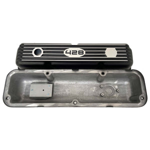 Ford FE 428 Short Finned Valve Covers - Black