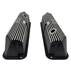 Ford FE 427 Tall Valve Covers, "Powered by 427 Cubic Inches" - Black