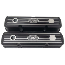 Load image into Gallery viewer, Ford FE 390 Valve Covers Short - POWERED BY 390 - Style 2 - Black