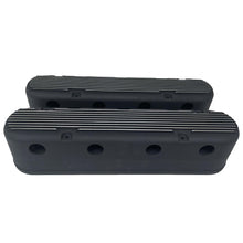 Load image into Gallery viewer, GM Black LS Finned Valve Covers w/Coil Mounts &amp; Cover