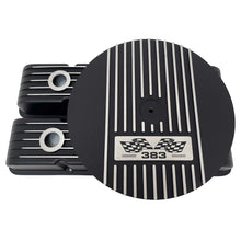 Load image into Gallery viewer, Small Block Chevy 383 Flag Logo Valve Covers &amp; 13&quot; Air Cleaner - Black