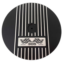Load image into Gallery viewer, Small Block Chevy 305 Flag Logo Valve Covers &amp; 14&quot; Air Cleaner - Black