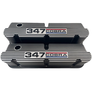 Ford Small Block Pentroof 347 Cobra Valve Covers - Tri-Color 1 - Black