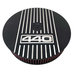 14" Round Custom 440 Air Cleaner Lid Kit - Black