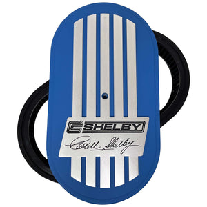 CS Shelby Signature 15" Oval Air Cleaner Kit - Raised Billet Top - Style 1 - Blue
