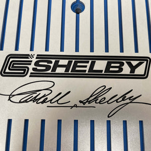 CS Shelby 15" Finned Billet Top Air Cleaner Kit - Blue