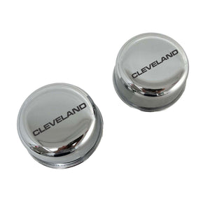 Ford 351 Cleveland Chrome - Engraved Breather Set