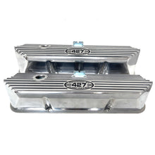 Load image into Gallery viewer, Ford FE 427 Tall Valve Covers (POWERED BY 427 C I) Style 1 - Polished