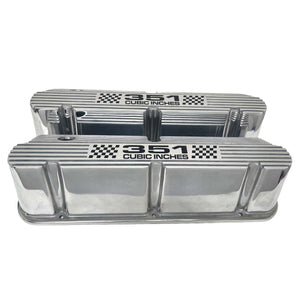 Ford Small Block 351 Pentroof Tall Valve Covers - Polished
