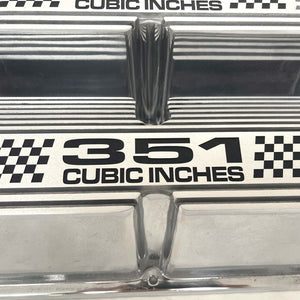 Ford Small Block 351 Pentroof Tall Valve Covers - Polished