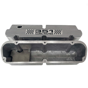 Ford Small Block 351 Pentroof Tall Valve Covers - Polished
