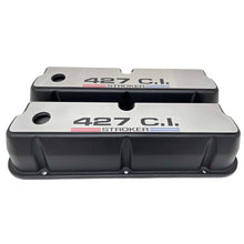 Load image into Gallery viewer, Ford 427 Stroker 351 Windsor Valve Covers - Full Billet Top - Black