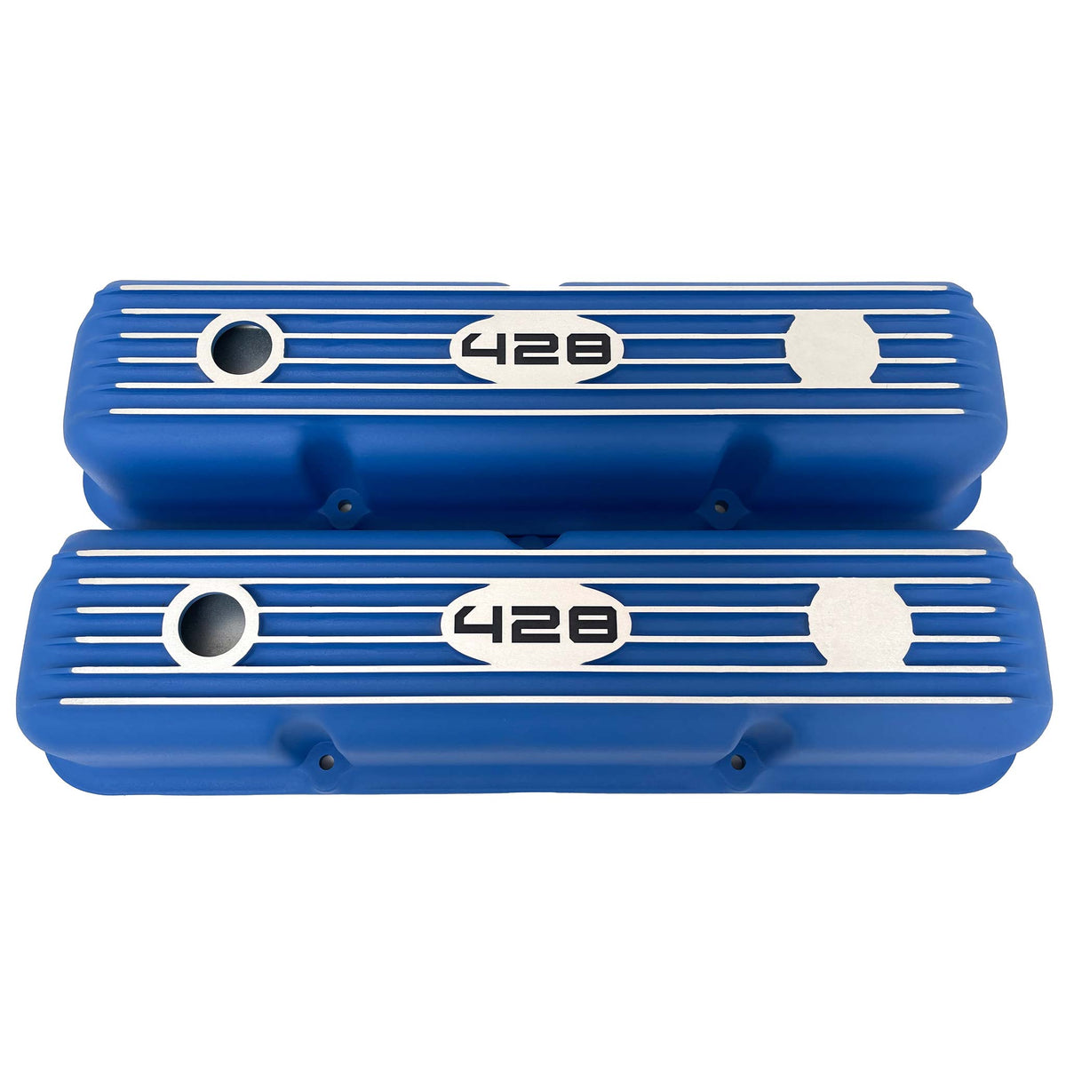 Ford FE 428 Short Finned Valve Covers - Blue – Ansen USA