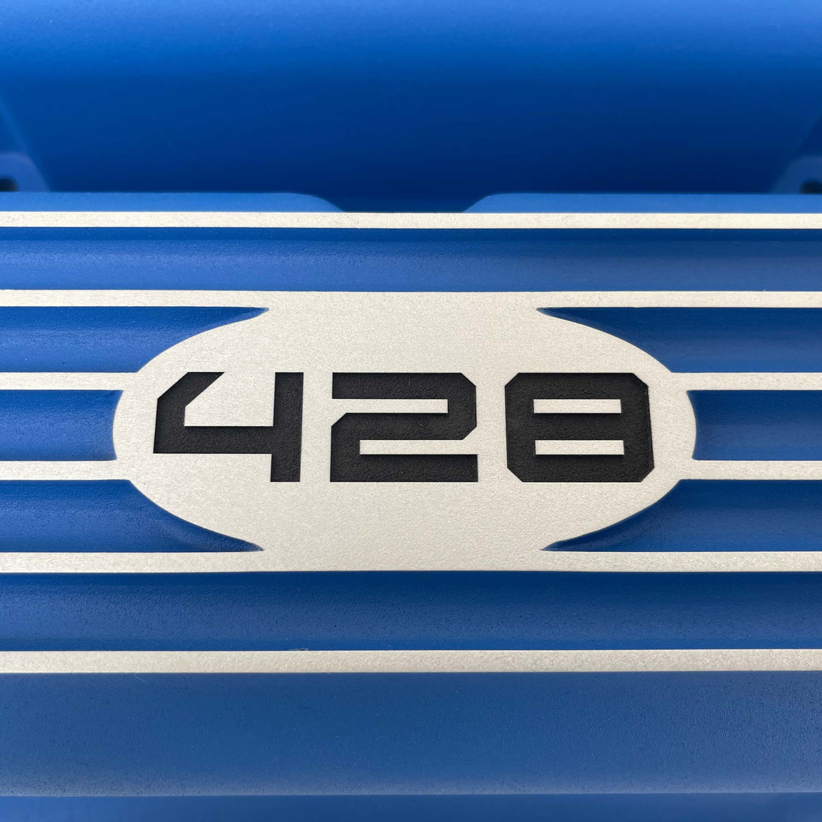 Ford FE 428 Short Finned Valve Covers - Blue – Ansen USA