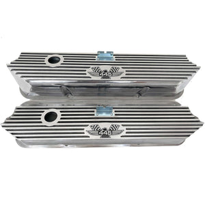 Ford FE 445 American Eagle Valve Covers - Tall, Finned - Polished