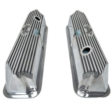 Load image into Gallery viewer, Ford FE Tall 445 American Eagle Valve Covers - Finned - Polished